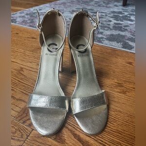 Guess gold strappy heels